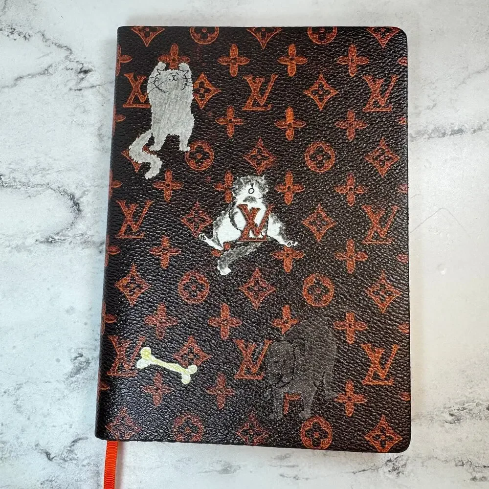 Louis Vuitton Catogram Notebook Monogram Cats Grace Coddington Canvas LV